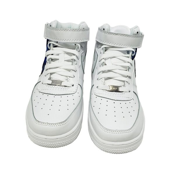 Nike Air Force One Shoes Mid White '07 Custom Adelaide Crows Australian Size 11 - Picture 2 of 12